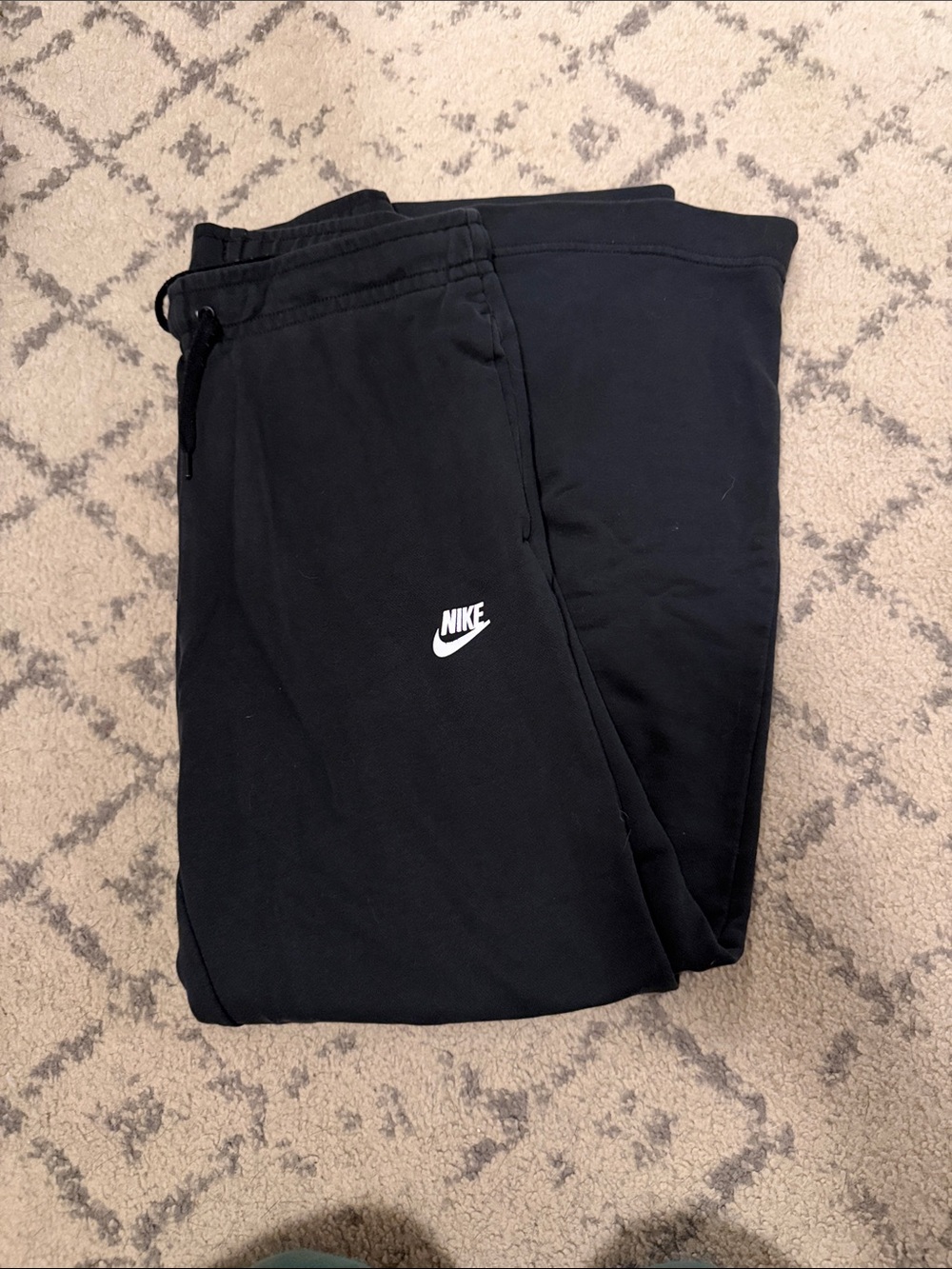 Nike Black Sweatpants with White Swoosh
